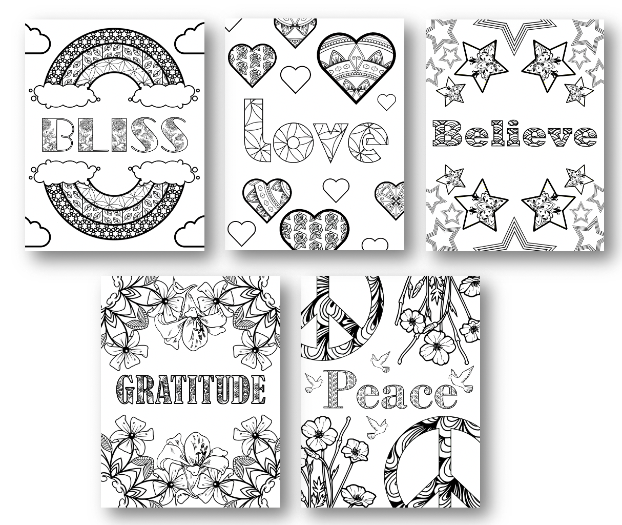 5 Free Coloring Pages with PLR Rights