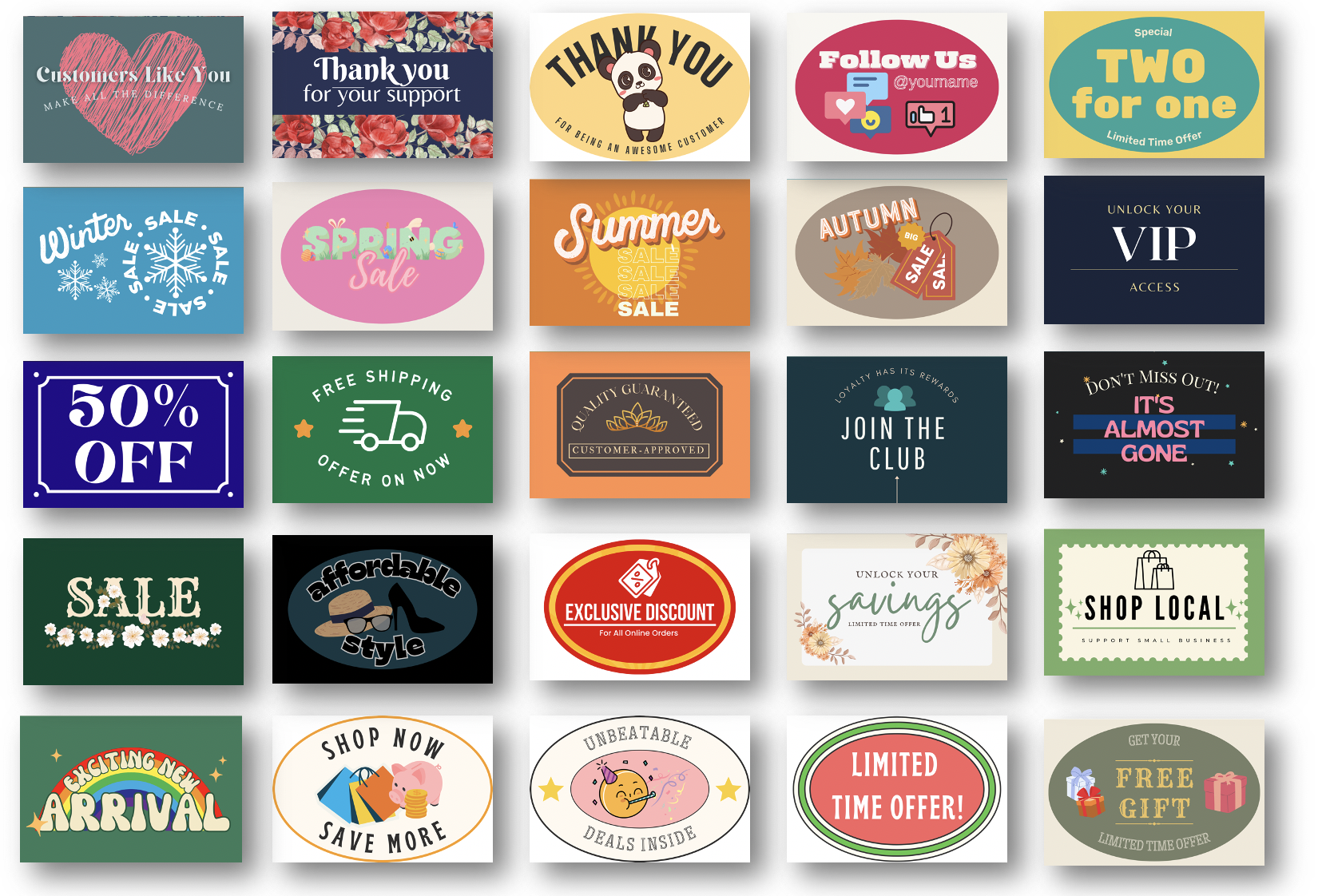 25 Business Promotion Stickers
