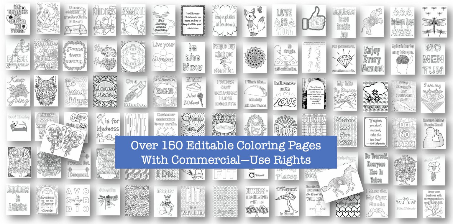 154 Editable Coloring Pages