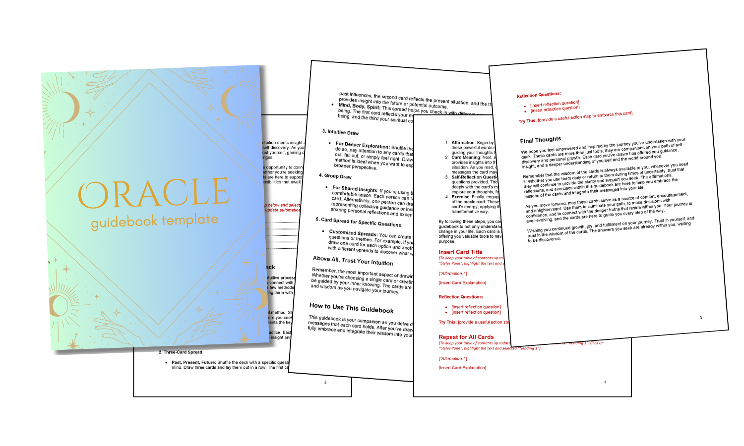 Oracle Guidebook Fill-in-the-Blanks Template